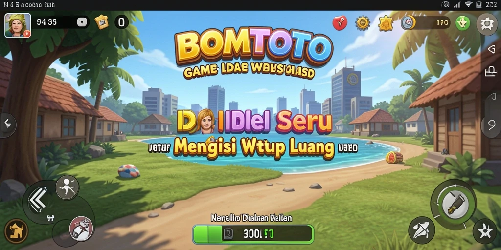 Tangkapan layar dari gameplay BOMTOTO yang menampilkan karakter sedang beraksi.