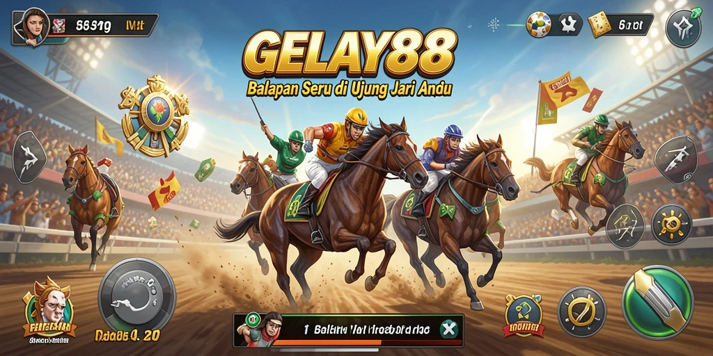 Tampilan gameplay menegangkan dalam GELAY88, siap beraksi di lintasan balapan.