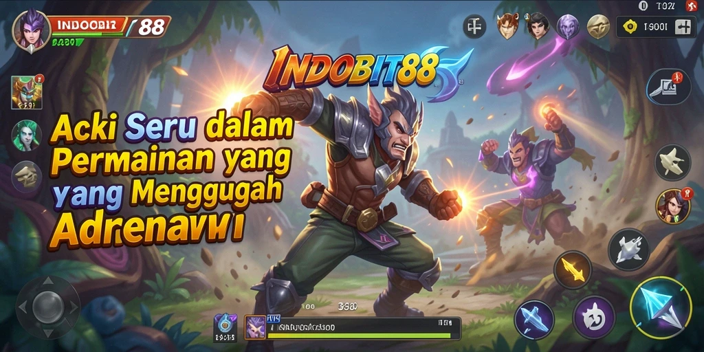 Screenshot gameplay <strong>INDOBIT88</strong> menunjukkan aksi seru dan intens.