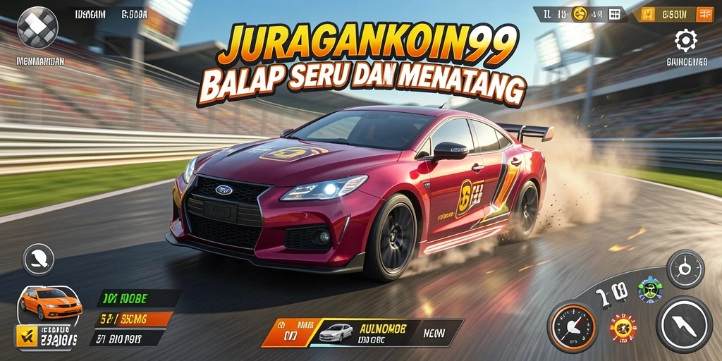 Gameplay seru balap mobil JURAGANKOIN99 dengan grafik menawan.