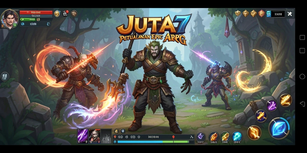 Screenshot dari gameplay <strong>JUTA7</strong> menampilkan pertempuran intens yang menegangkan.