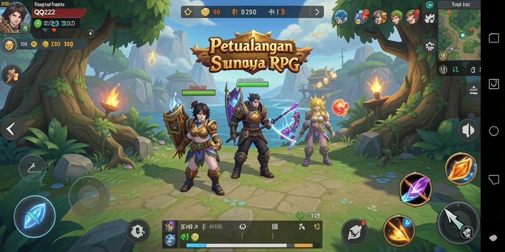 Tampilan gameplay yang menakjubkan dalam dunia RPG.