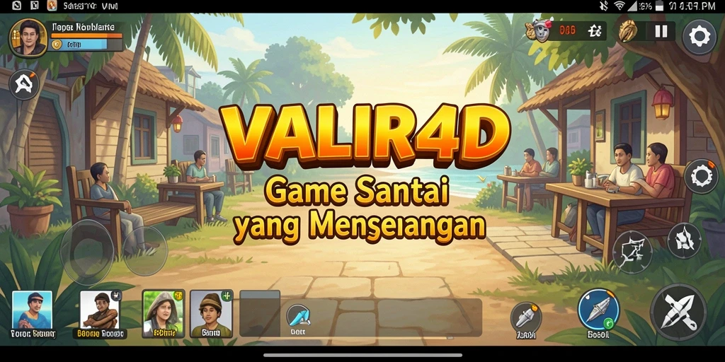 Tampilan screenshot VALIR4D menunjukkan gameplay santai yang seru.